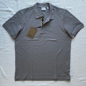 Burberry Men's New Casual Gray Cotton Polo Shirt XLarge